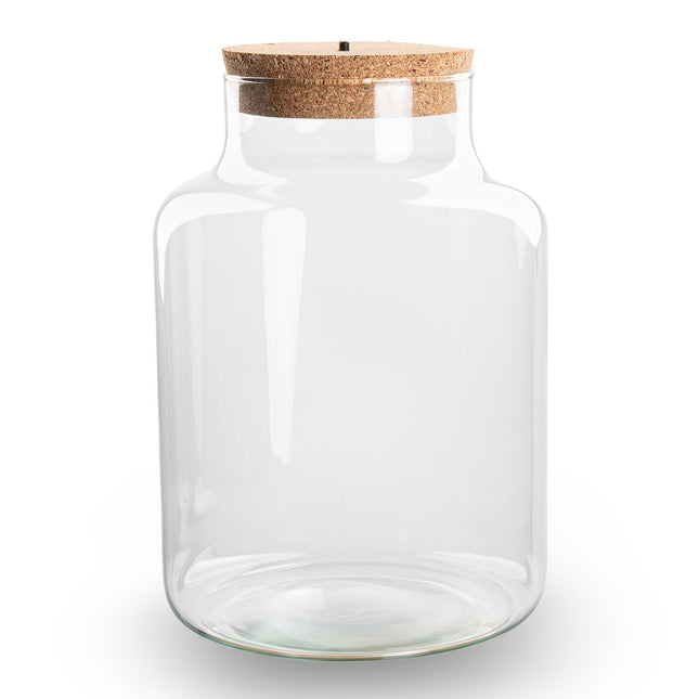 Terrarium Bottle - Little Milky With Cork -   Ø 17 Cm ↑ 25 Cm