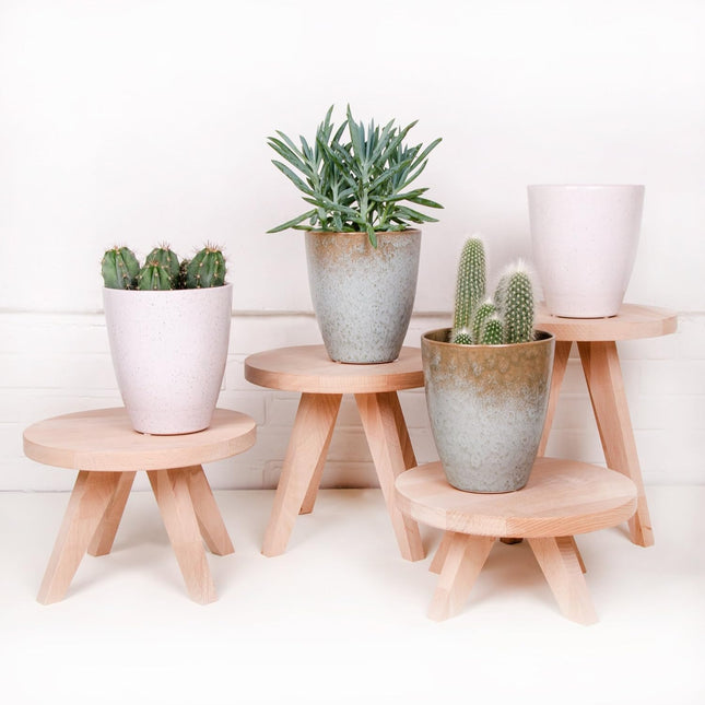 Tibbe 27 Cm - Wooden Plant Or Terrarium Stand
